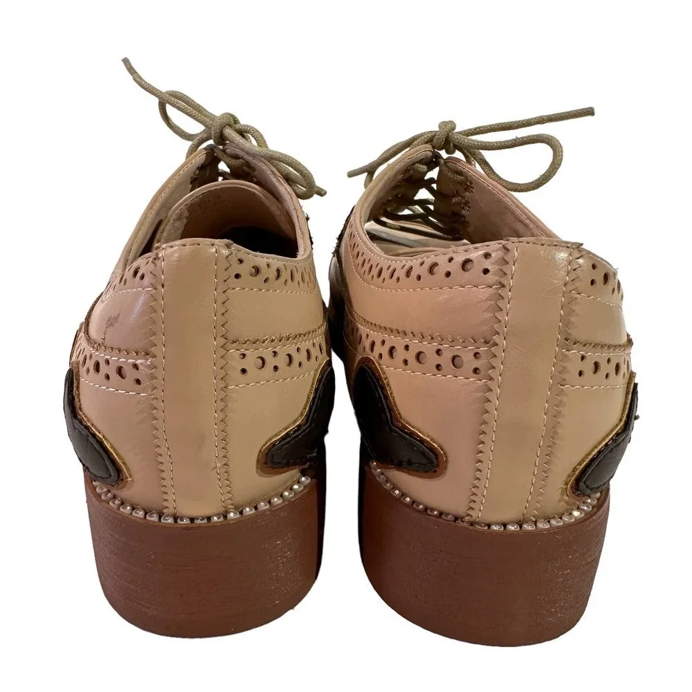 NWT Baldi London North Hampton Brown Heart Oxfords 6.5